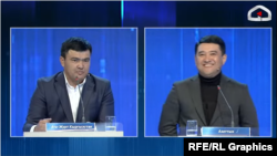 Айбек Маткеримов менен Бактыбек Калмаматов.