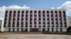BELARUS - A view of the building of the Belarusian Foreign Ministry on Lenin Street in Minsk, July 30, 2020. 