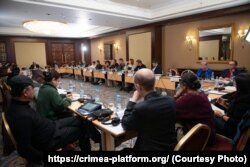 Встреча участников международной конференции с украинскими чиновниками и народными депутатами Украины. Киев, 14 октября 2023 года
