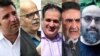 از راست: حسین رزاق، مصطفی تاجزاده، مهدی محمودیان، سعید مدنی و محمد نجفی