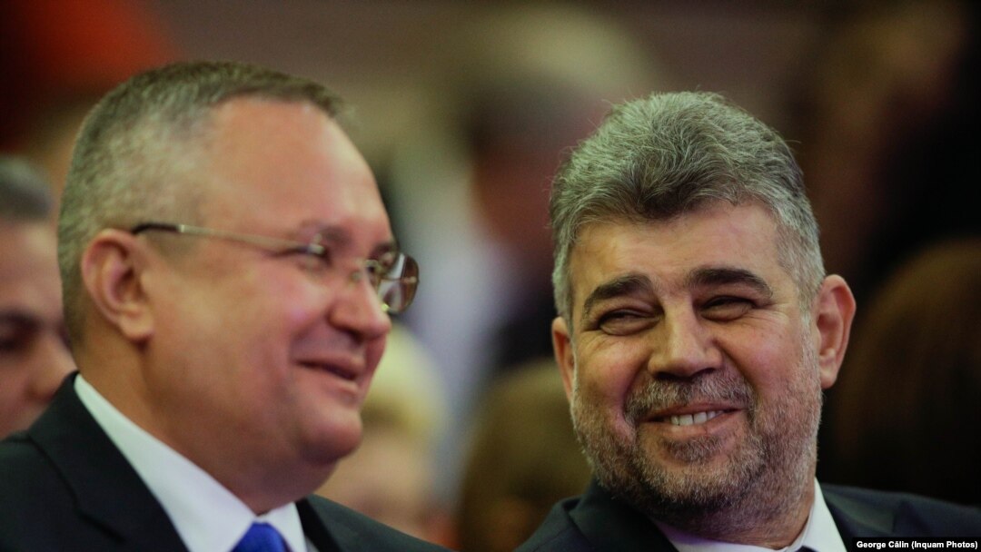 PSD și PNL au luat 32 din cele 45 de milioane de euro primite subvenție în 2023 de partidele politice. Peste 60% din acești bani se duc pe propagandă nemarcată în presă. În imagine, Marcel Ciolacu – premierul României (PSD) și Nicolae Ciucă – președintele Senatului (PNL).