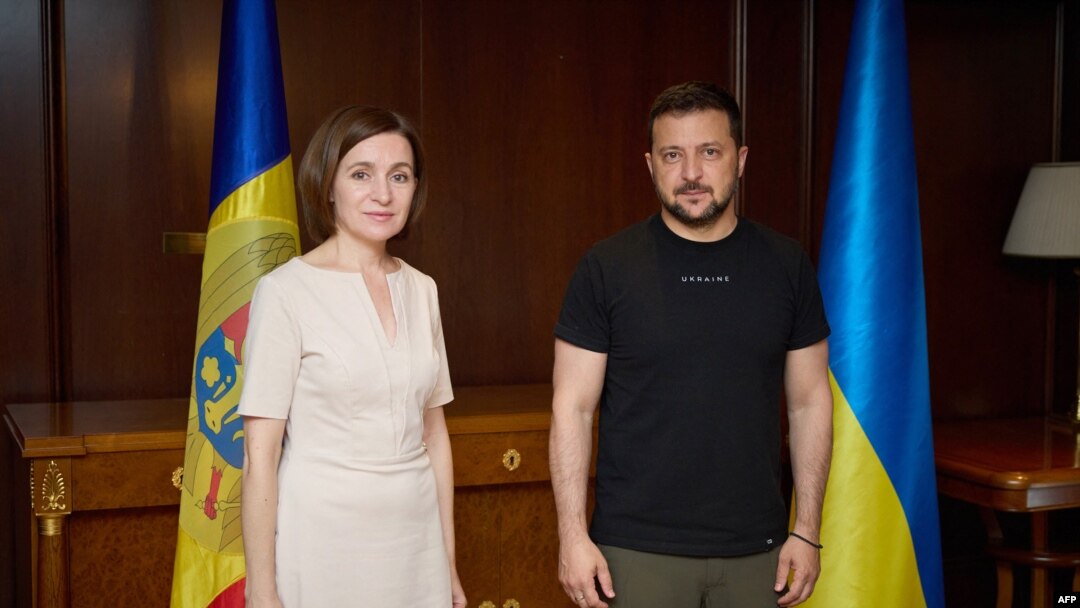 Predsednica Moldavija Maja Sandu i predsednik Ukrajine Volodimir Zelenski, 22. avgust 2023.