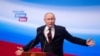 RUSSIA - Russian presidential candidate and incumbent President Vladimir Putin speaks after polling stations closed, Moscow, March 18, 2024. 