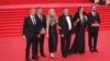Ceremonia de deschidere a celei de-a 46-a ediții a Festivalului Internațional de Film de la Moscova, 20 aprilie 2024. Echipa filmului românesc pe covorul roșu. Dorel Vișan în centru. Ciprian Mega - primul din dreapta. Foto: festivalfilm.ru
