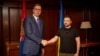 Predsednik Srbije Aleksandar Vučić sa predsednikom Ukrajine Volodimirom Zelenskim u Vili Maximos u Atini, Grčka, 21. avgusta 2023.