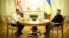 Президент України Володимир Зеленський і прем’єр-міністр Великої Британії Ріші Сунак (ліворуч). Київ, 12 січня 2024 року 