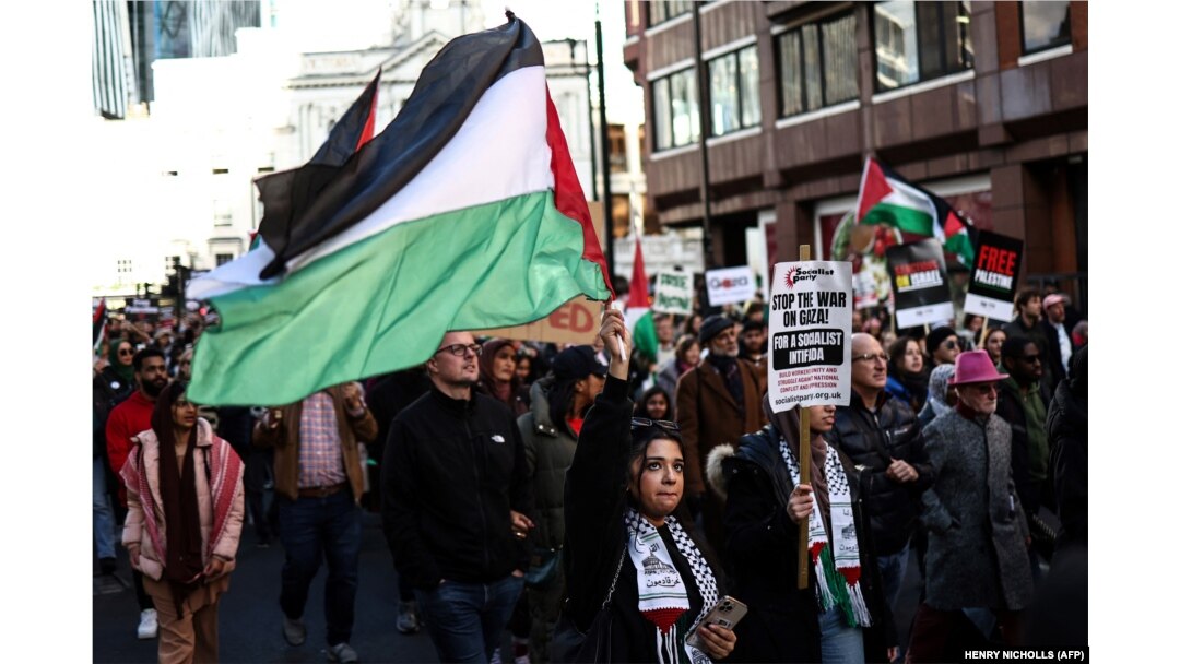 Okupljeni na skupu za podršku Palestincima, 11. novembar 2023.