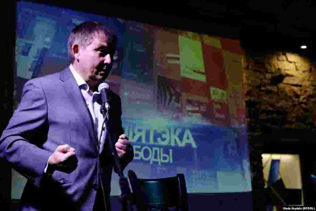 «Бібліятэкар Свабоды» і дырэктар Беларускай службы Радыё Свабода Аляксандар Лукашук.