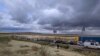 Одно из КПП на границе России и Казахстана, сентябрь 2022 года 