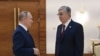 Президент России Владимир Путин и президент Казахстана Касым-Жомарт Токаев на саммите в Астане. 13 октября 2022 года 