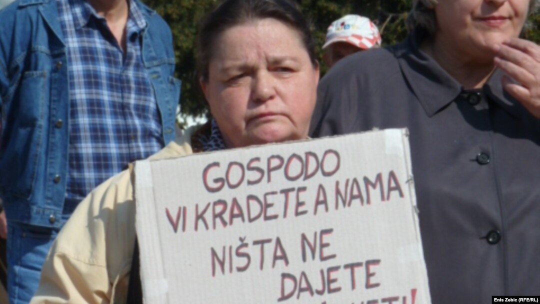 Sa prosvjeda umirovljenika, Hrvatska, 2011.