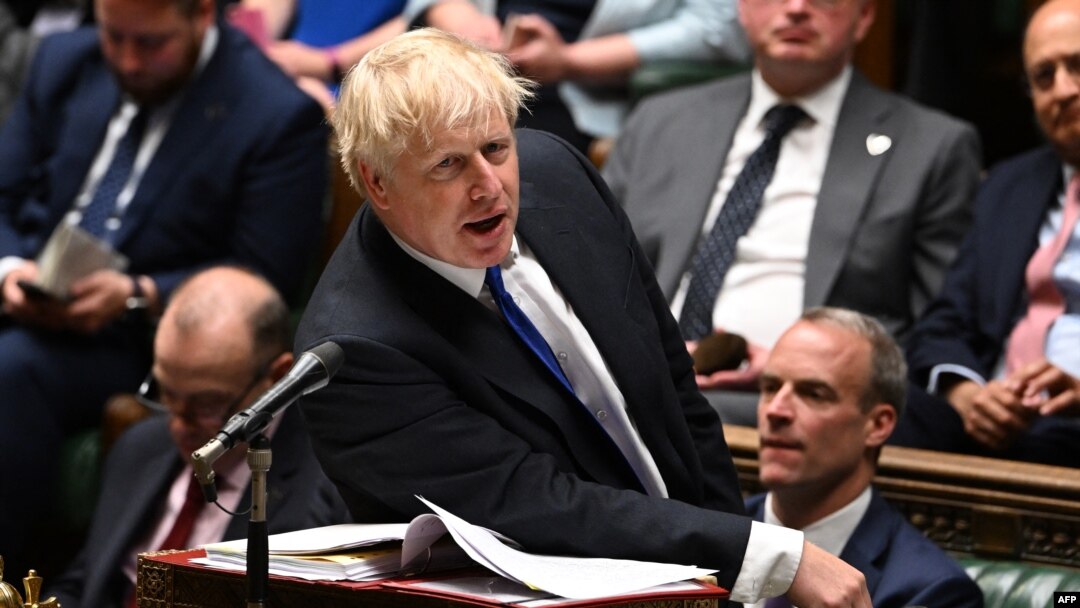 Bivši britanski premijer Boris Johnson u Donjem domu parlamenta u Londonu 6. jula 2022.