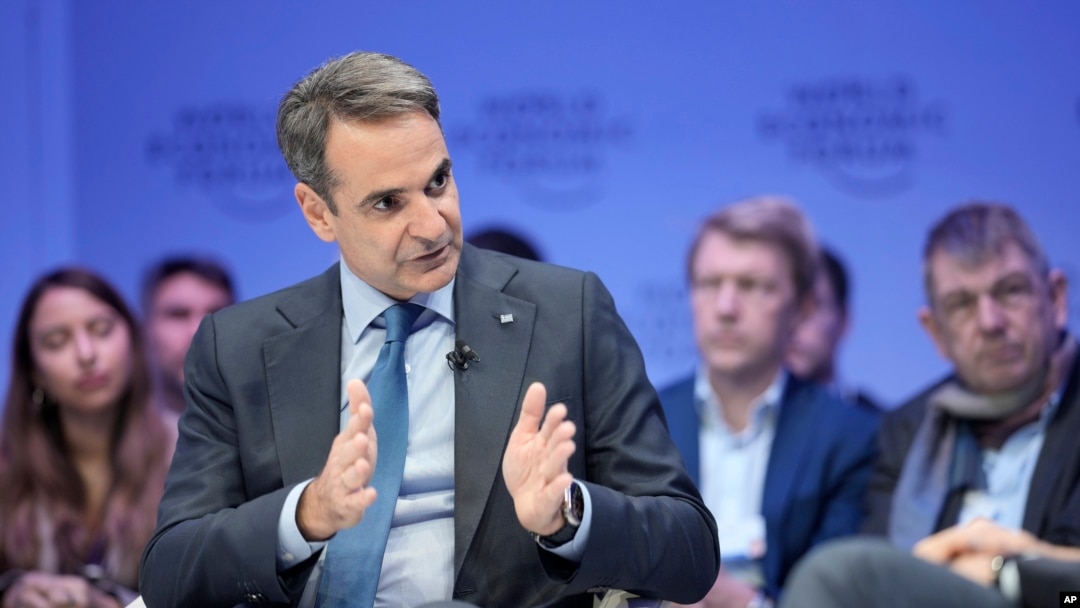 Kirijakos Micotakis na Svetskom ekonomskom forumu u ​​Davosu, Švajcarska, 19. januar 2023.