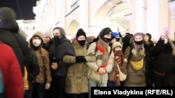 Антивоенная акция в Петербурге, 27 февраля