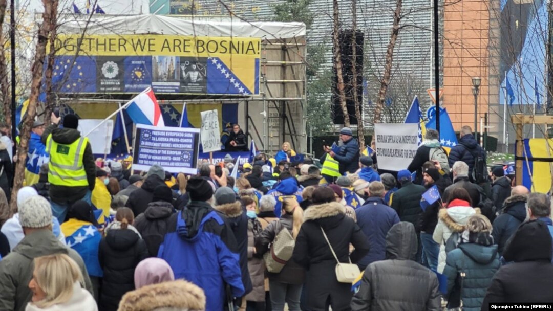 Protest za mir u BiH, 10. januar, 2022., Brisel