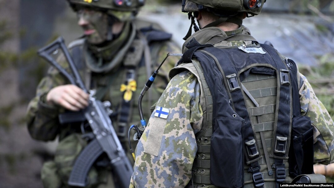 Finski vojnici na vježbama u kasarni Niinisalo, Kankaanpaa, Finska, maj 2022. 