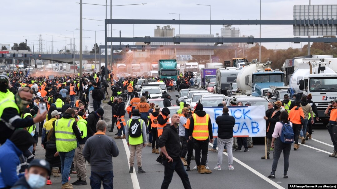 Sa protesta u Melburnu, Australija (21. septembar 2021.)