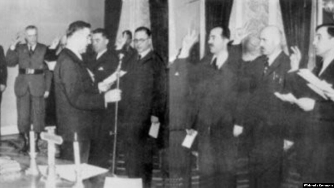 Inauguracija vlade Nezavisne države Hrvatske (NDH), april 1941.