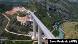 Most Moračica, na prvoj trasi budućeg autoputa u Crnoj Gori, 11. maj 2021.