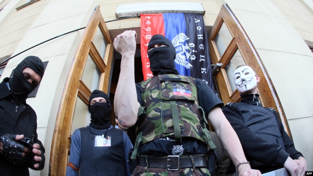 Проросійські сепаратисти в Донецьку, 27 квітня 2014 року