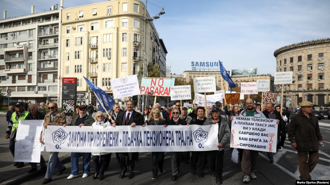Penzioneri Srbije protestovali su u oktobru kada su im primanja smanjena od 10 do 20 odsto