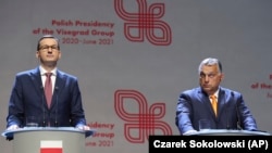 Poljski i mađarski premijeri, Mateuš Moravjecki i Viktor Orban