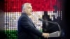 Hungary's Prime Minister Viktor Orban delivering his annual state of the nation speech in Budapest on February 22, 2025