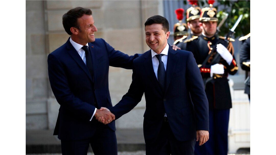 Президент України Володимир Зеленський (праворуч) і президент Франції Емманюель Макрон. Париж, 17 червня 2019 року