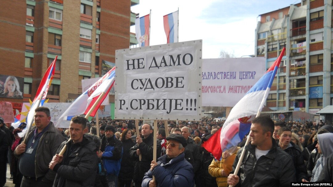 Protest Srba u severnoj Mitrovici