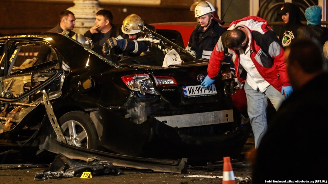 На місці вибуху в центрі Києва, 8 вересня 2017 року