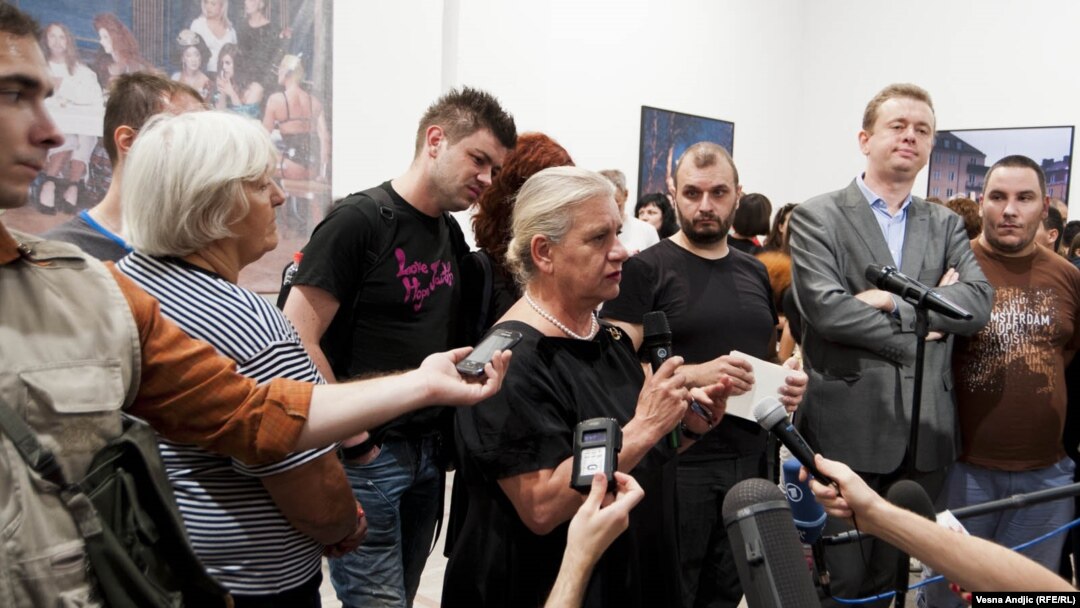 Borka Pavićević na otvaranju izložbe
