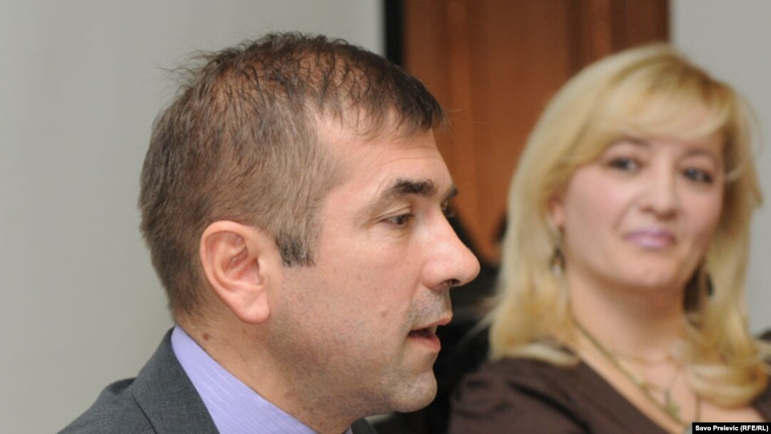 Sindikalni lideri medicinara, Vladimir Pavićević i Ljiljana Krivokapić,13. oktobar 2011.