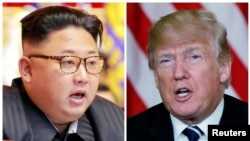 Дональд Трамп і Кім Чен Ин, комбіноване фото