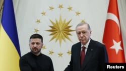 Президенти України та Туреччини під час переговорів в Анкарі 15 травня 2025 року