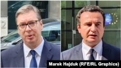 Kombinovana fotografija predsednika Srbije Aleksandra Vučića i premijera Kosova Aljbina Kurtija