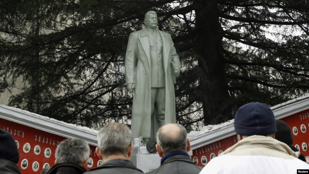 A monument to former Soviet dictator Josef Stalin in the Georgian village of Zemo Alvani (file photo)
