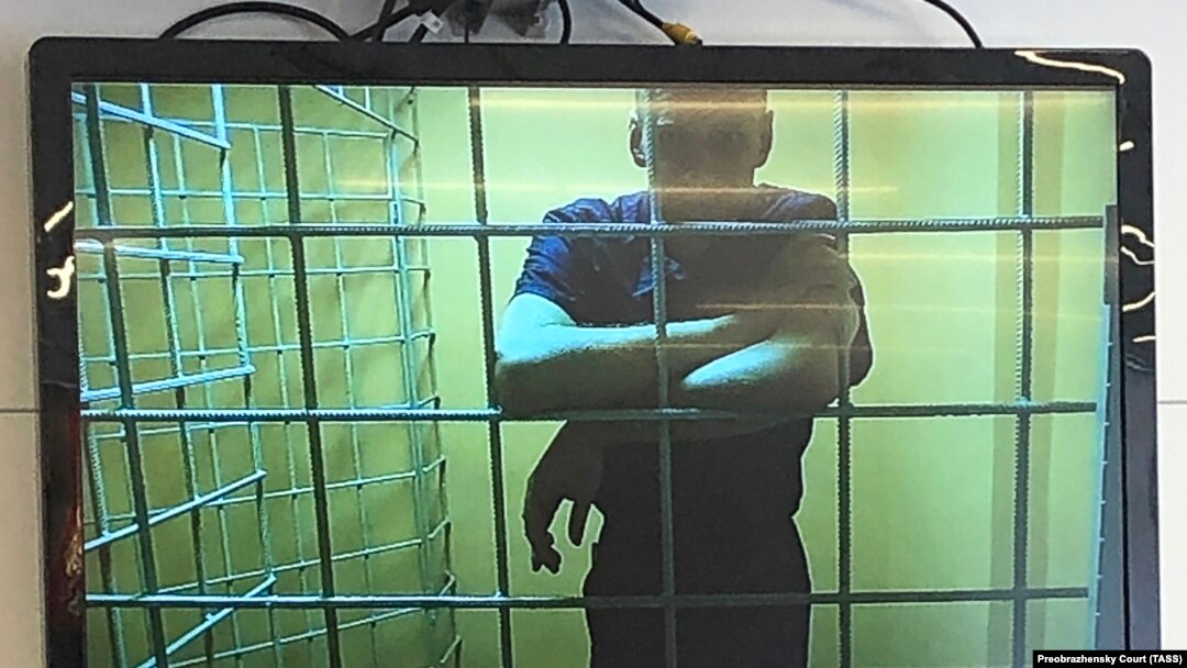Ruski opozicionar Aleksej Navaljni daje iskaz iz zatvora sudu u Moskvi, 22. jun 2021