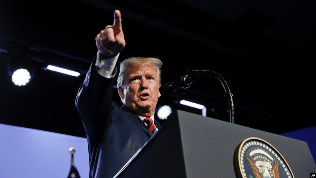 U.S. President Donald Trump has said that 5 percent of gross domestic product should be the new benchmark for defense spending. (file photo)