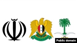 نشان‌های ملی عربستان سعودی، سوریه و ایران.
