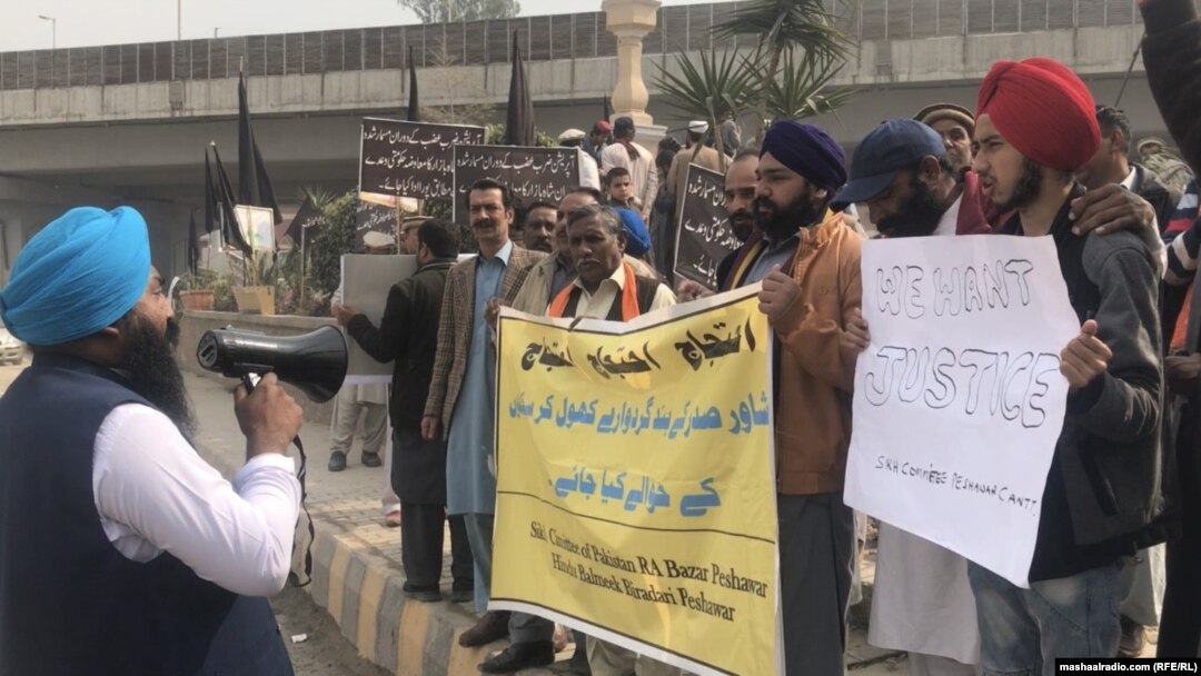 په پېښور کې هندوان او سېکان د خپلو حقونو لپاره احتجاج کوي ـ پخوانی انځور.
