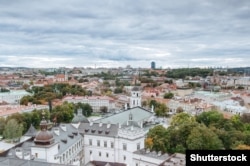 Вільня. Панарама гораду зь вежы Гедыміна