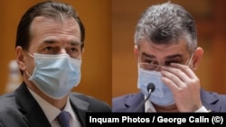 Premierul Ludovic Orban și liderul PSD,Marcel Ciolacu
