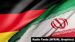 پرچم‌های جمهوری اسلامی ایران و آلمان