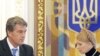 Ukraine -- President Viktor Yushchenko and Prime Minister Yulia Tymoshenko prior a session of the National Security and Defense Council, Kyiv, 14Oct2008