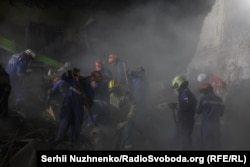 Последствия попадания в Святошинском районе, Киев, 24 апреля 2025 года