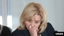 Лідія Гаврилова під час засідання Солом'янського суду щодо обрання їй запобіжного заходу. Київ, 25 січня 2018 року