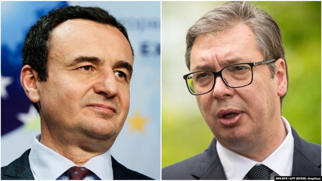 Premijer Kosova Aljbin Kurti (levo) i predsednik Srbije Aleksandar Vučić