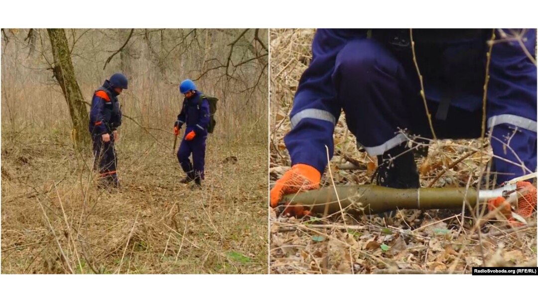 Сапери перевіряють територію на наявність снарядів у Станиці Луганській