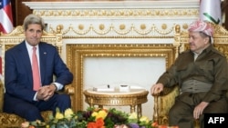 جان کری در دیدار روز سه شنبه با مسعود بارزانی، رهبر اقلیم کردستان عراق