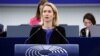 Șefa politicii externe a Uniunii Europene, Kaja Kallas, în timpul sesiunii plenare a Parlamentului European din 1 aprilie 2025.